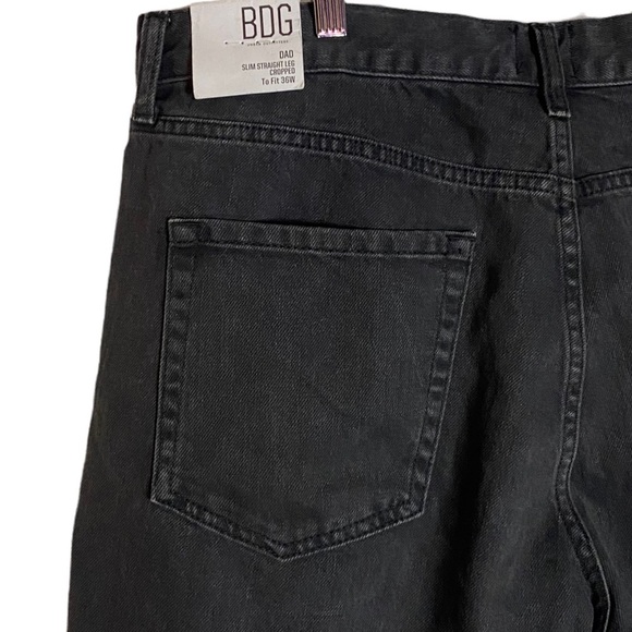 BDG Urban Outfitters DAD Slim Straight Leg Cropped Shorts Faded Black 36 - Picture 12 of 16